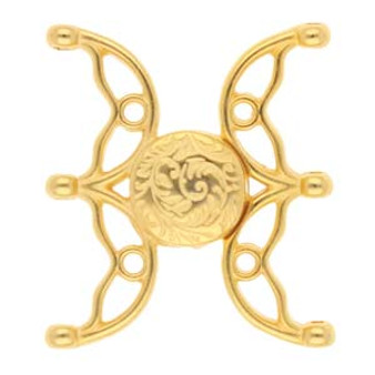 Last Stock: Volakas III - 8/0 Magnetic Clasp 24kt Gold Plate - Sold per Clasp