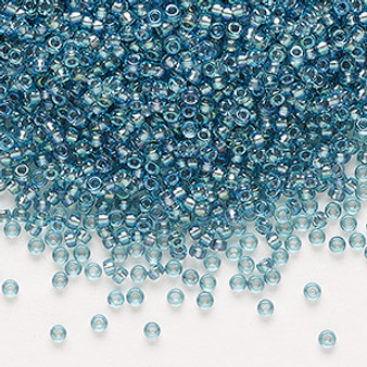 11-1824 - 11/0 - Miyuki - Translucent Dusk Lined Luster Clear - 25gms - Glass Round Seed Bead