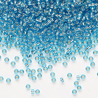 11-2429 - 11/0 - Miyuki - Transparent Silver Lined Ocean Blue - 25gms - Glass Round Seed Bead