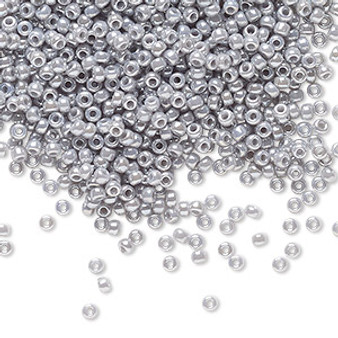 11-443 - 11/0 - Miyuki - Opaque Luster Ghost Grey - 25gms - Glass Round Seed Bead