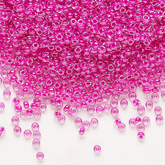 11-209 - 11/0 - Miyuki - Translucent Fuschia Lined Crystal Luster - 25gms - Glass Round Seed Bead