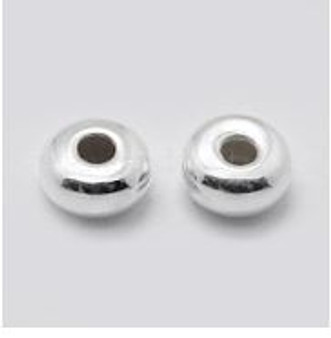  925 Sterling Silver spacer beads - Rondelle - 3x1.5mm Hole 1mm - 20 beads