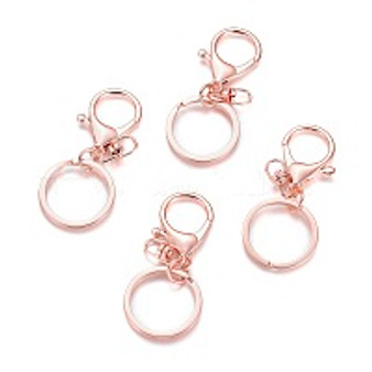 Iron Keyring - Rose Gold - 68x30mm - 10 pack