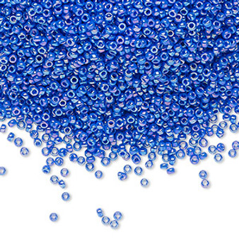 15-483D - 15/0 - Miyuki - Opaque Rainbow Cyan Blue - 35gms Vial Glass Round Seed Beads