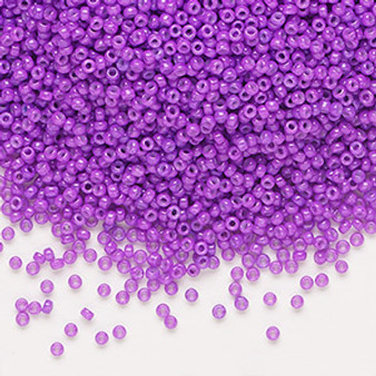 15-1378 - 15/0 - Miyuki - Opaque Outside Dyed Red Violet - 8.2gms Vial Glass Round Seed Beads