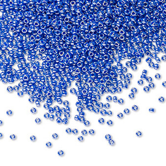 15-432 - 15/0 - Miyuki - Opaque Luster Cyan Blue - 8.2gms Vial Glass Round Seed Beads