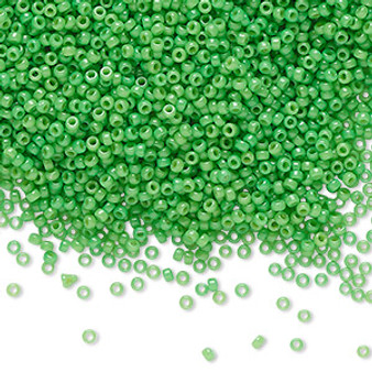 15-4476 - 15/0 - Miyuki - Duracoat® opaque Fiji green - 35gms Vial Glass Round Seed Beads