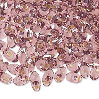 Seed bead, Miyuki, glass, silver-lined translucent purple, (LMA12), 7x4mm long magatama. Sold per 50-gram pkg.