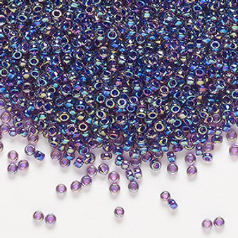 11-356 - 11/0 - Miyuki - Translucent Purple Lined Rainbow - 25gms - Glass Round Seed Bead