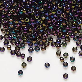8-454 - 8/0 - Miyuki - Opaque Metallic Iris Dark Plum - 50gms - Glass Round Seed Bead