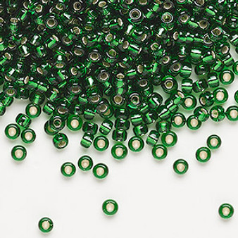 8-16 - 8/0 - Miyuki - Tr Silver Lined Green - 50gms - Glass Round Seed Bead