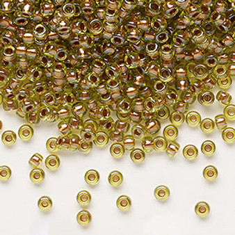 8-3805 - 8/0 - Miyuki - Translucent Copper pearl Lined Chartreuse - 50gms - Glass Round Seed Bead