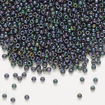 11-2073 - 11/0 - Miyuki - Opaque Matte Metallic Iris Eggplant - 25gms - Glass Round Seed Bead