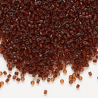 DB1392 - 11/0 - Miyuki Delica - Transparent Dark Topaz Lined Root Beer - 50gms - Cylinder Seed Beads