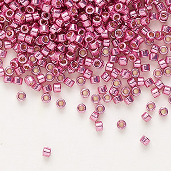 DB1840 - 11/0 - Miyuki Delica - Duracoat® Opaque Galvanized Hot Pink - 7.5gms - Cylinder Seed Bead