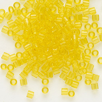DBL-0710 - 8/0 - Miyuki - Transparent Yellow - 7.5gms (approx 220 Beads) - Glass Delica Beads - Cylinder