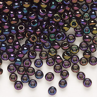 6-454 - 6/0 - Miyuki - Opaque Metallic Iris Dark Plum - 25gms - Glass Round Seed Bead