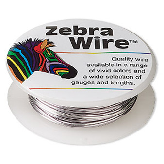 Wire, Zebra Wire™, color-coated copper, titanium grey, 20 gauge. Sold per 15-yard spool.