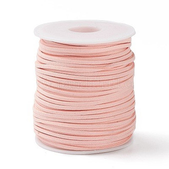 Faux Suede Cord, Misty Rose, 2.5x2mm, about 50 Yards(45m)/Roll