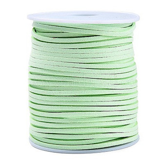 Faux Suede Cord, Pale Green, 2.5x2mm, about 50 Yards(45m)/Roll