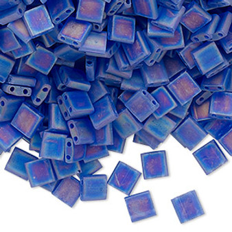 TL151FR - Miyuki Tila - Transparent Blueberry - 10gms - Two Hole Square glass beads