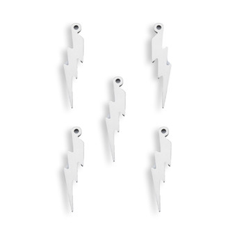20 x 201 Stainless Steel Pendants, Lightning Bolt, 32.5x7x1.5mm, Hole: 1.6mm