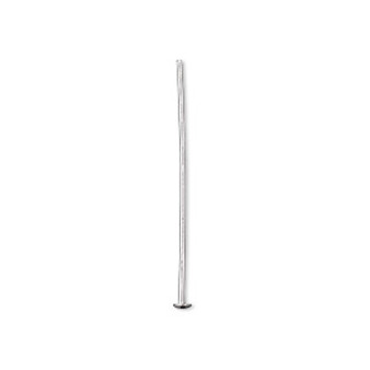 Head pin, sterling silver, 1 inch with domed head, 22 gauge. Sold per pkg of 10.
