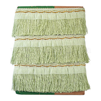 Polyester Tassel Fringe Trimming, Curtain Decoration, Costume Accessories, Dark Sea Green, 100x1mm, 12m/card