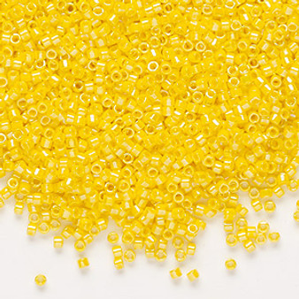 DB1572 - 11/0 - Miyuki Delica - opaque rainbow canary - 7.5gms - Cylinder Seed Beads