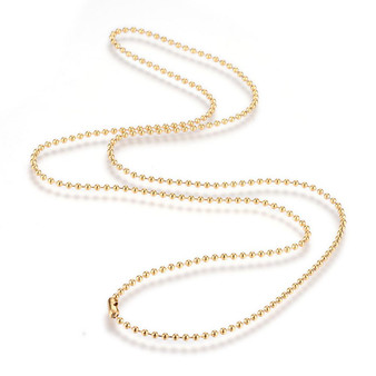 304 Stainless Steel Ball Chain Necklace, Golden, 29.5 inch(75cm), 2.3mm