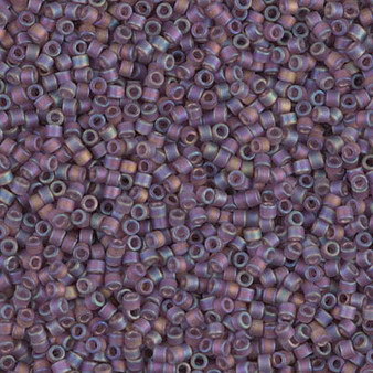 DB0869 - 11/0 - Miyuki Delica - Translucent Matt Mauve AB - 7.5gms - Cylinder Seed Beads