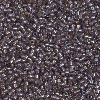 DB1760 - 11/0 - Miyuki Delica - Sparkling Lined Smoky Amethyst AB -  7.5gms - Cylinder Seed Beads