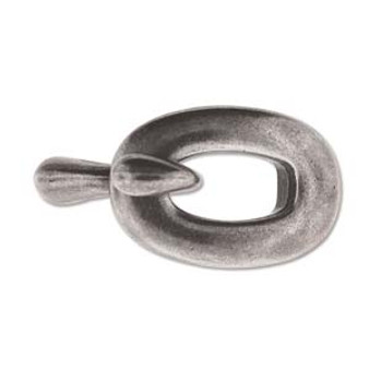 Clasp Hook Oval Antique Silver 35mm x 25mm x 4mm