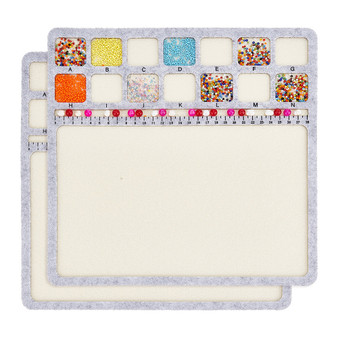 14 Hole - Felt Bead Design Board, Square, Silver, 29.8x29.9x0.8cm - Sold individually