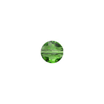 Bead, Crystal Passions®, fern green, 8mm faceted puffed round bead (5034). Sold per pkg of 4.