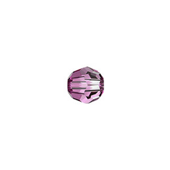 Bead, Crystal Passions®, dark rose (HICT), 4mm faceted round (5000). Sold per pkg of 12.