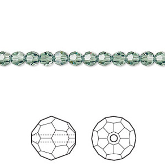 Bead, Crystal Passions®, erinite, 4mm faceted round (5000). Sold per pkg of 12.