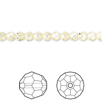 Bead, Crystal Passions®, jonquil, 4mm faceted round (5000). Sold per pkg of 12.