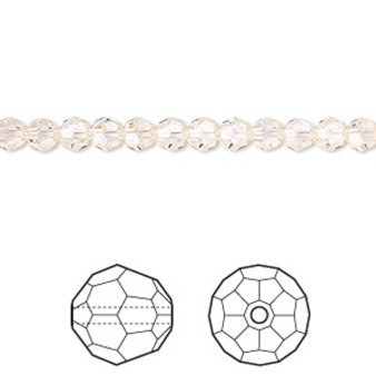 Bead, Crystal Passions®, silk, 4mm faceted round (5000). Sold per pkg of 12.