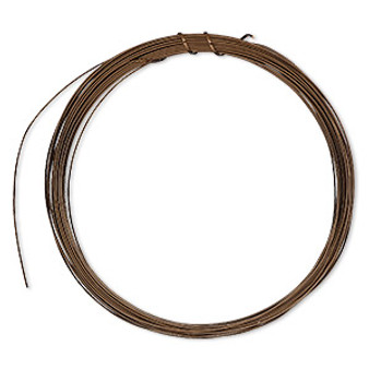 Wire, ParaWire™, vintage bronze-finished copper, half-round, 21 gauge. Sold per 7-yard section.