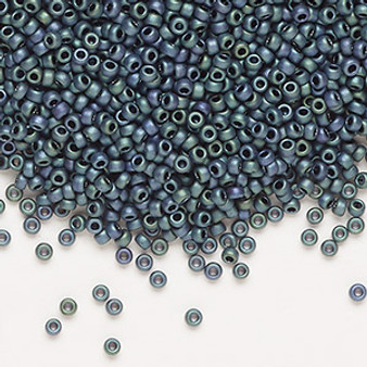 11-2064 - 11/0 - Miyuki - opaque matte metallic Iris blue Green - 25gms - Glass Round Seed Bead