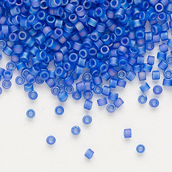 DB0864 - 11/0 - Miyuki Delica - Translucent Matt Rainbow Cobalt - 7.5gms - Cylinder Seed Beads