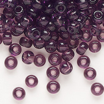 Seed bead, Preciosa Ornela, glass, transparent amethyst, #2 rocaille. Sold per 50-gram pkg.