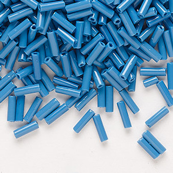 Bugle bead, Preciosa Ornela, Czech glass, opaque patriot blue, 1/4 inch. Sold per 50-gram pkg.