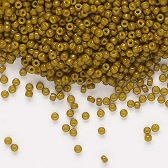 11-4491 - 11/0 - Miyuki - Duracoat® Opaque Spanish Olive - 25gms - Glass Round Seed Bead