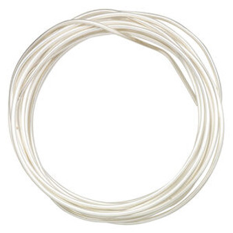 Wire, ParaWire™, silver-plated copper, round, 14 gauge. Sold per 10-foot section.