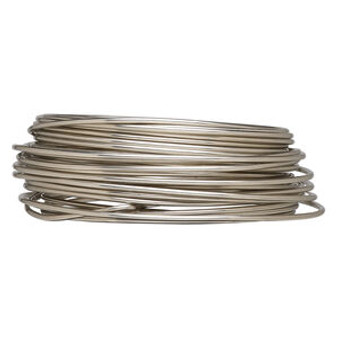 Wire, Wrapit®, Nickel Silver, half-hard, round, 14 gauge. Sold per 1/4 pound coil, approximately 19 feet.