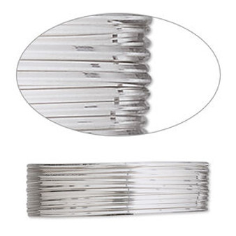 Wire, stainless steel, soft, square, 21 gauge. Sold per pkg of 4.5 meters.