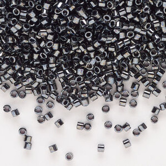 DBM-0001 - 10/0 - Op Gunmetal - 50gms (approx 810 Beads) - Glass Delica Beads - Cylinder