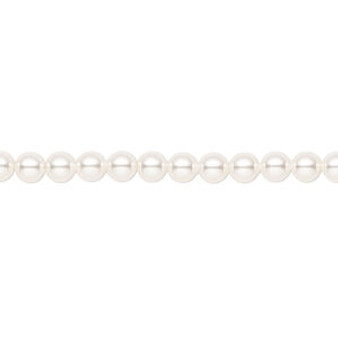 Pearl, Crystal Passions®, white, 4mm round (5810). Sold per pkg of 100.